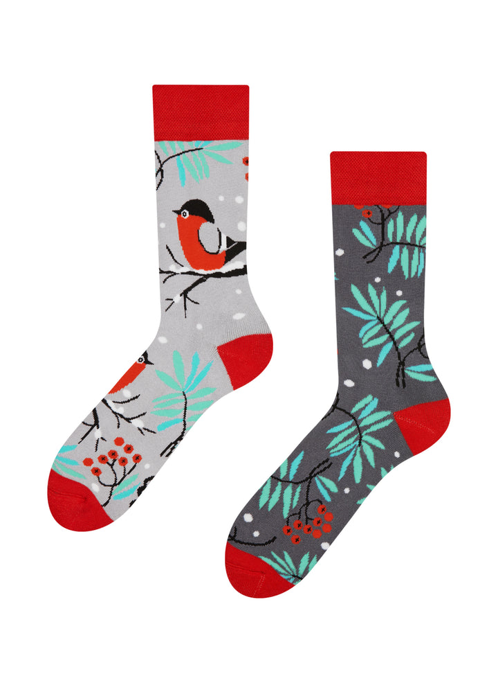 Chaussettes Chaudes Oiseaux Rouges - Dedoles