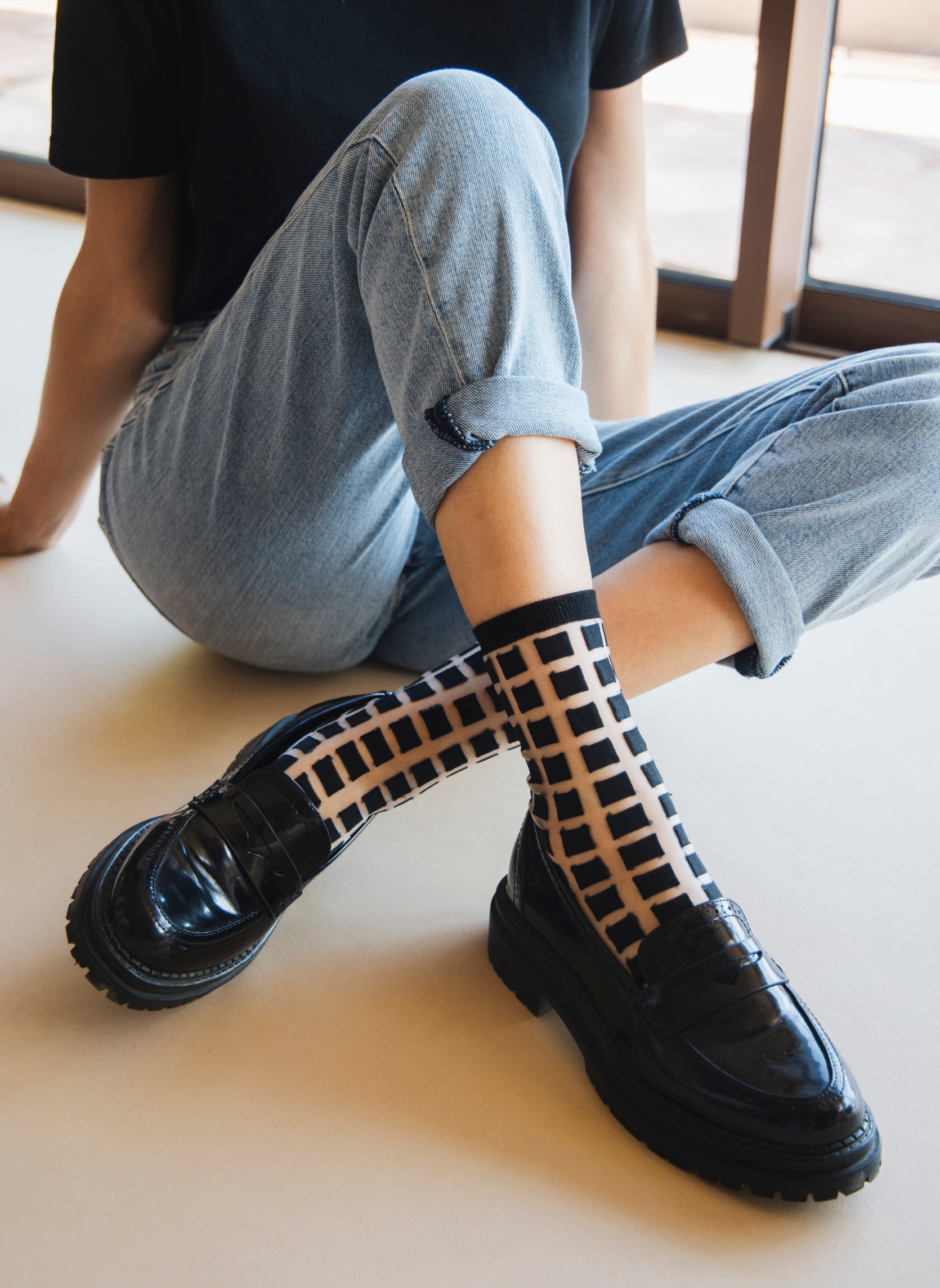 Chaussettes Transparentes Ginza Black