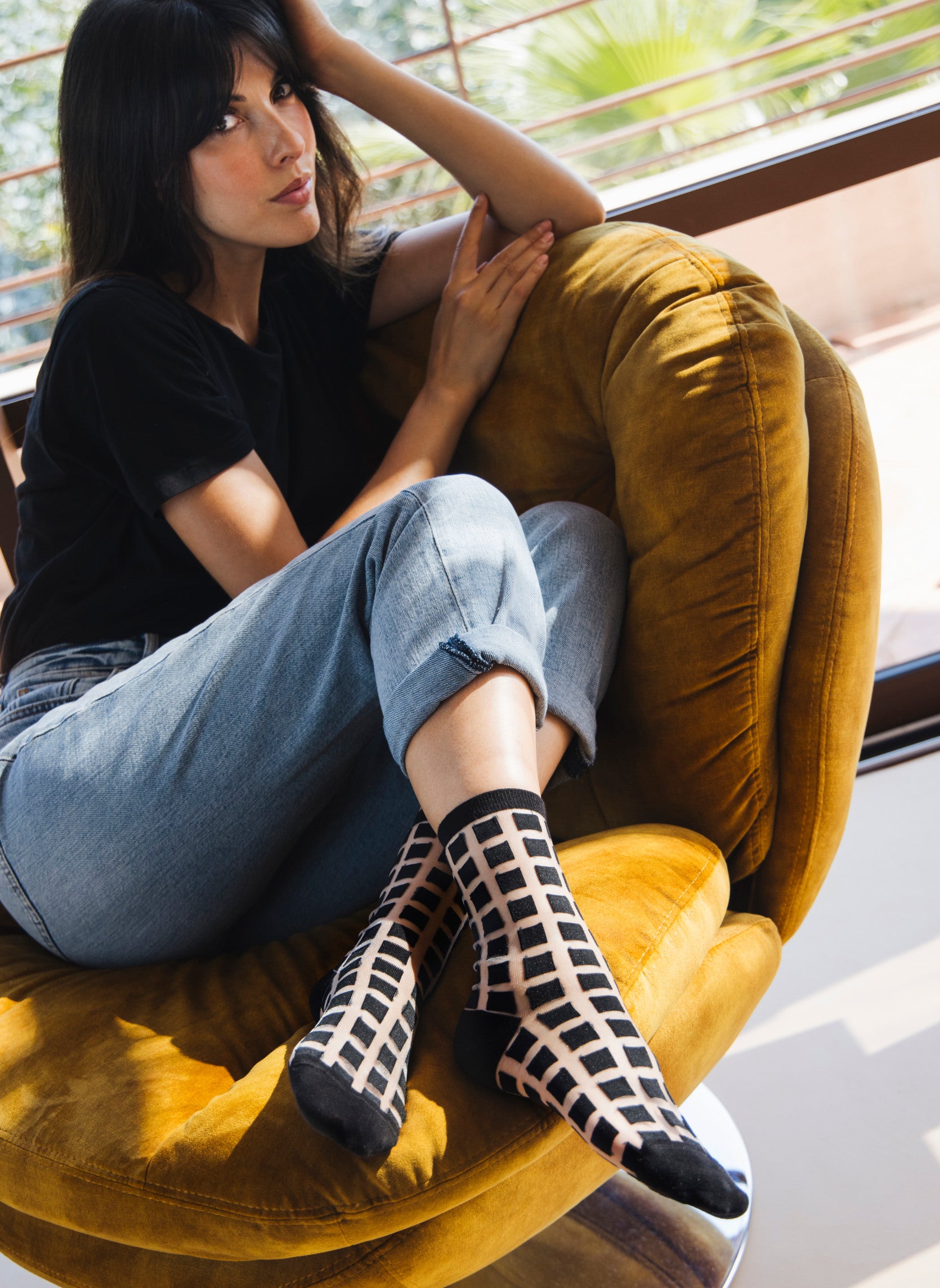 Chaussettes Transparentes Ginza Black