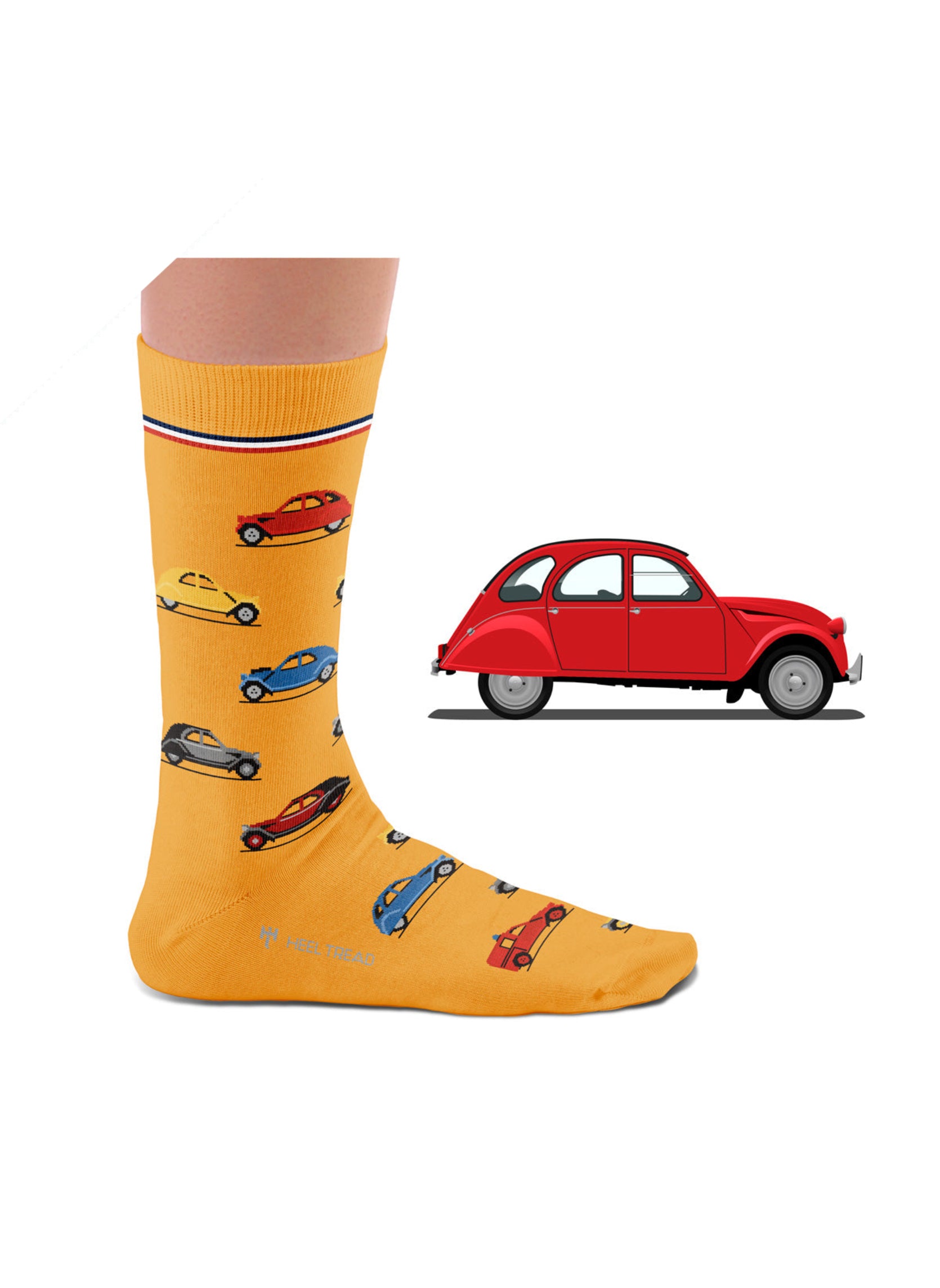 2CV - Chaussettes Citroën 2 Chevaux - Heel Tread 2CV - Chaussettes Citroën 2 Chevaux - Heel Tread