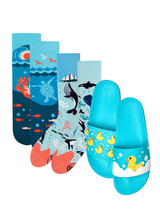 Lot 3 Paires de Chaussettes & Claquettes - Bain de Maman