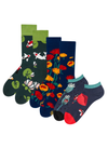 Lot 3 Paires de Chaussettes & Socquettes - Bouquet Fleuri