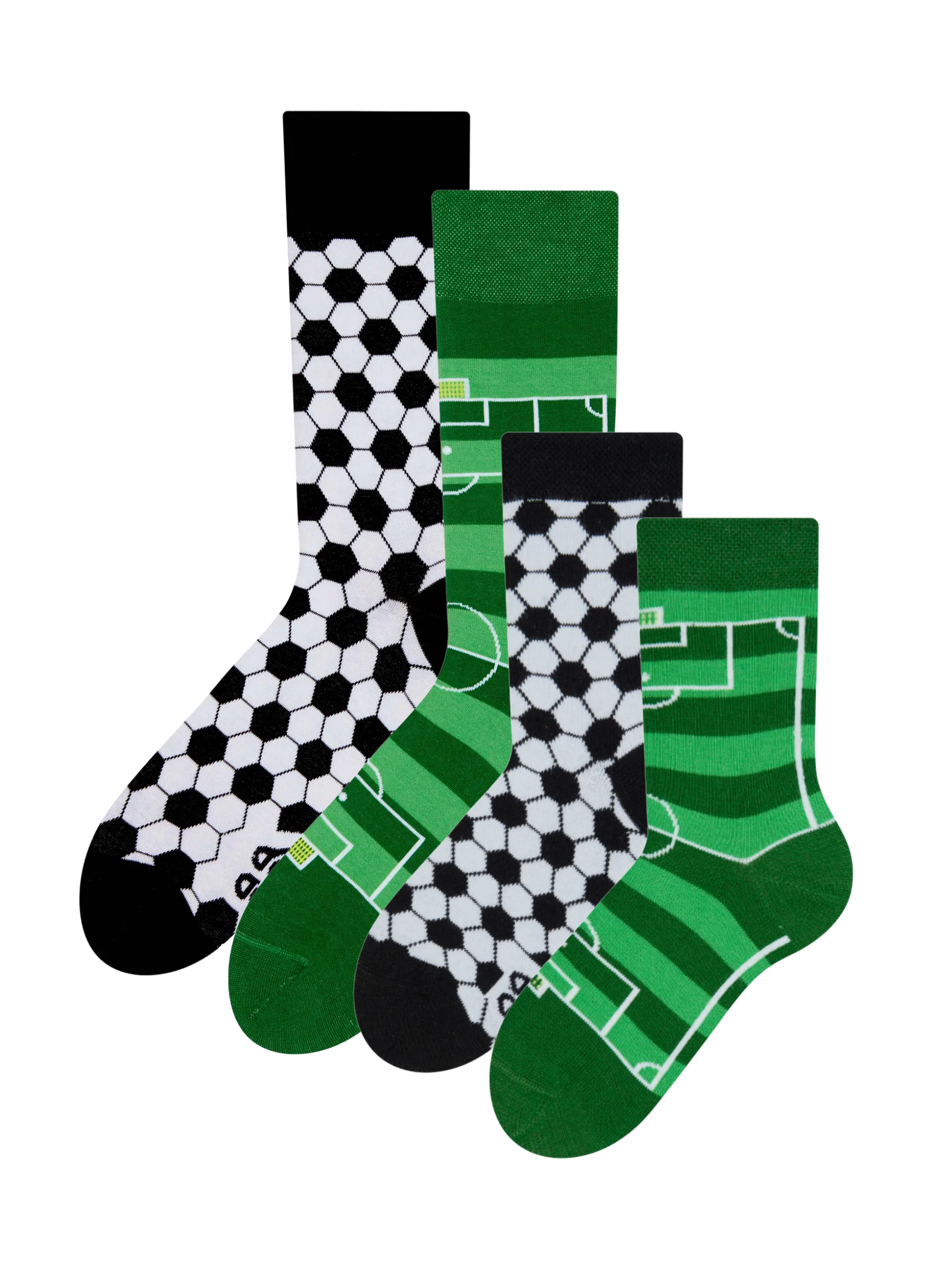 Lots 2 Paires de Chaussettes - Papa et Enfant Football