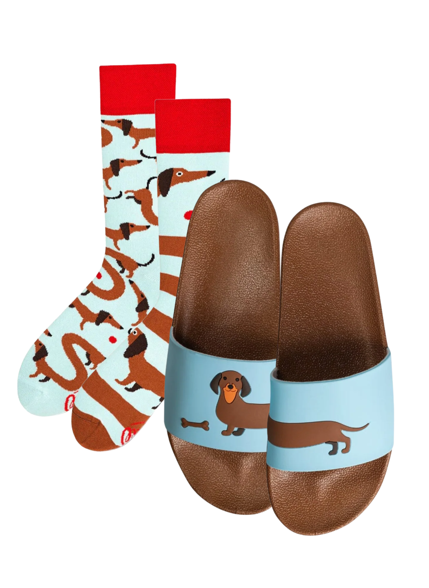 Lot Claquettes Chaussettes - Papa Teckel