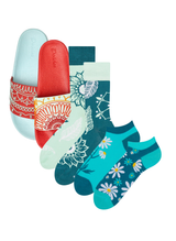 Lot of 3 Pairs of Socks & Ankle Socks & Slides - Zen Mom