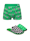 Lot boxer pantoufles football 1