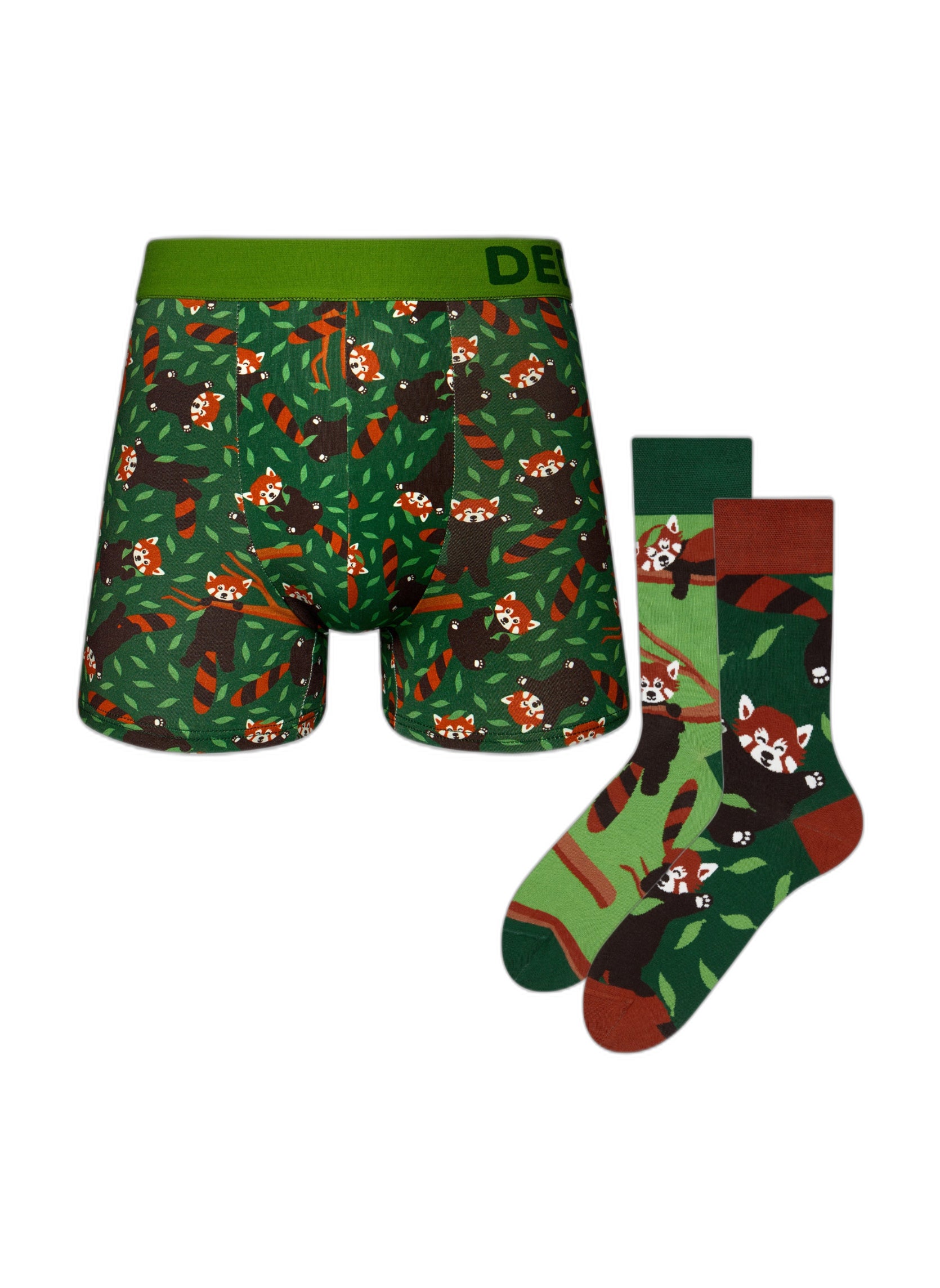 Lot Papa Panda Roux — Chaussettes & Boxer