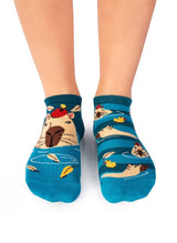 Socquettes Arty Georges le Capybara - Turquoise - Pirin Hill