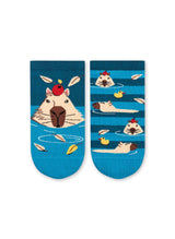 Socquettes Arty Georges le Capybara - Turquoise - Pirin Hill