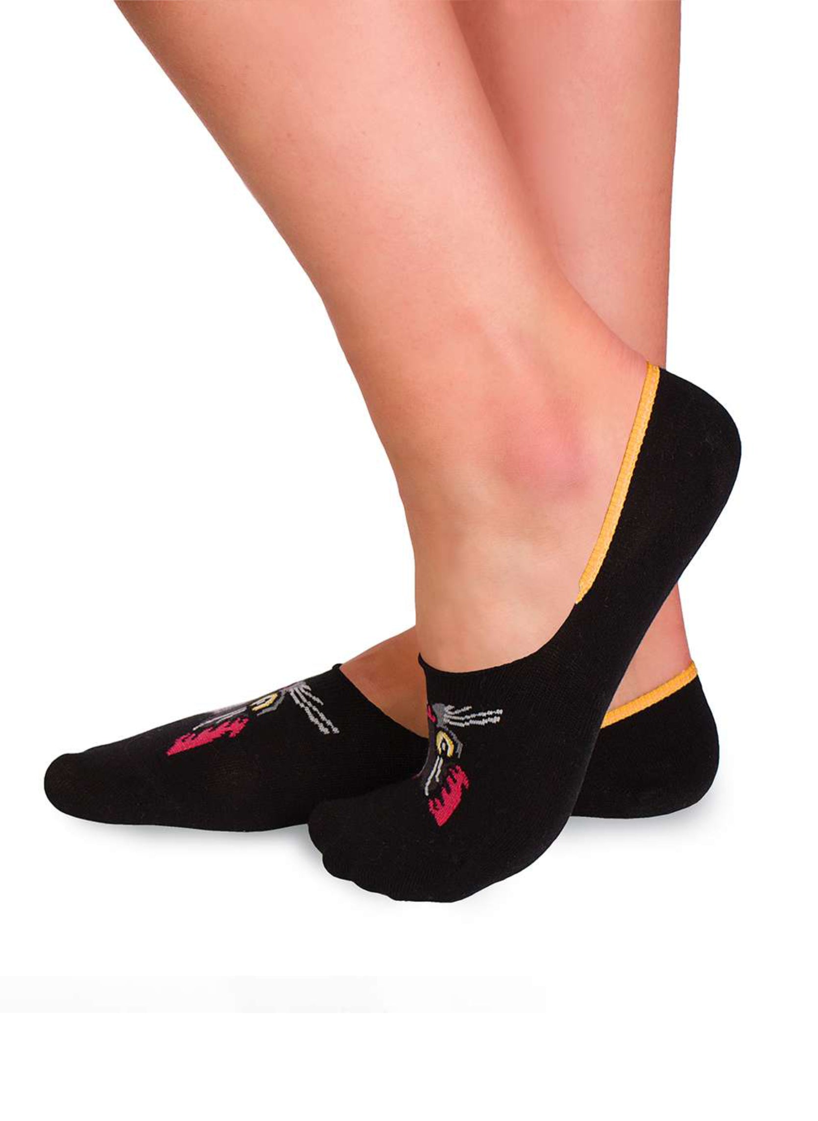 Protège-Pieds en Coton Bio Chat Noir