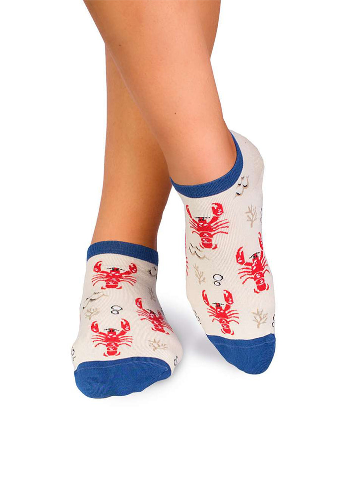 Socquettes Coton Bio Homards - Écrues - Pirin Hill