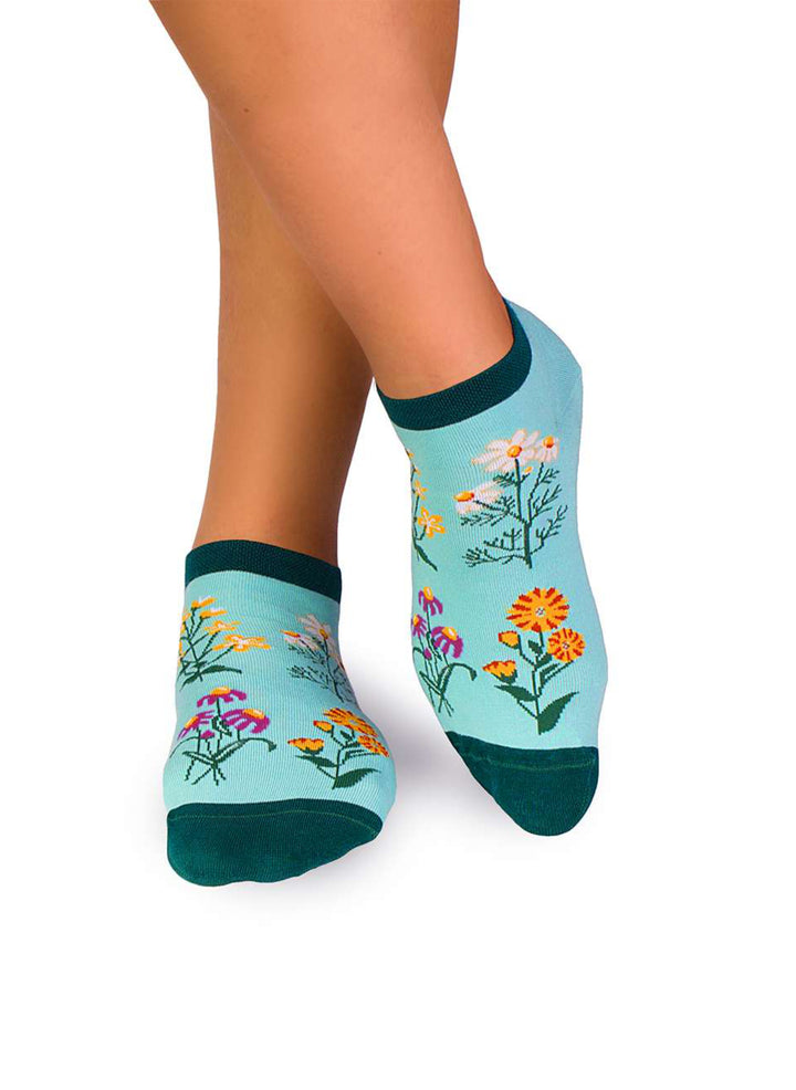Socquettes Coton Bio Fleurs & Herbes - Menthes - Pirin Hill