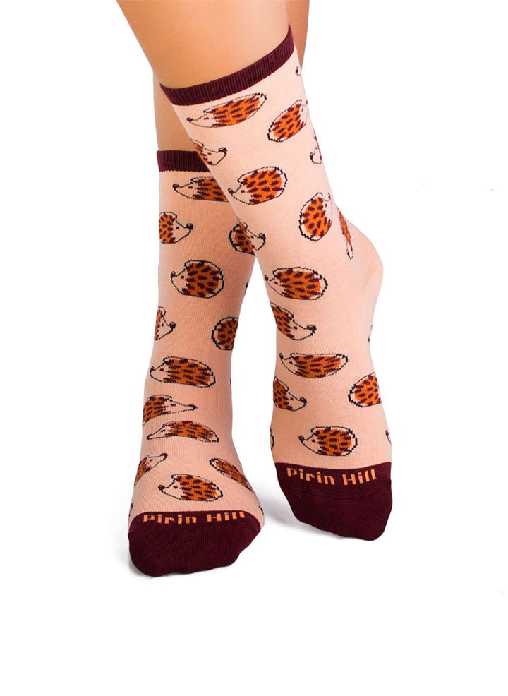 Chaussettes Coton Bio Roses Hérissons - Pirin Hill