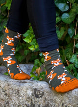 Chaussettes Coton Marrons Renards