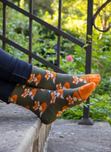 Chaussettes Coton Marrons Renards