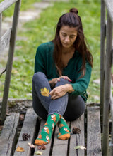 Chaussettes Coton Bio Vertes Renard De La Forêt