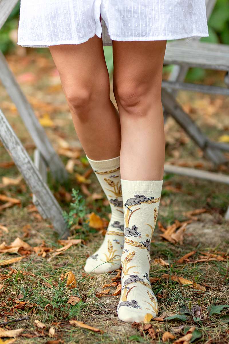 Chaussettes Coton Bio Automne Souris