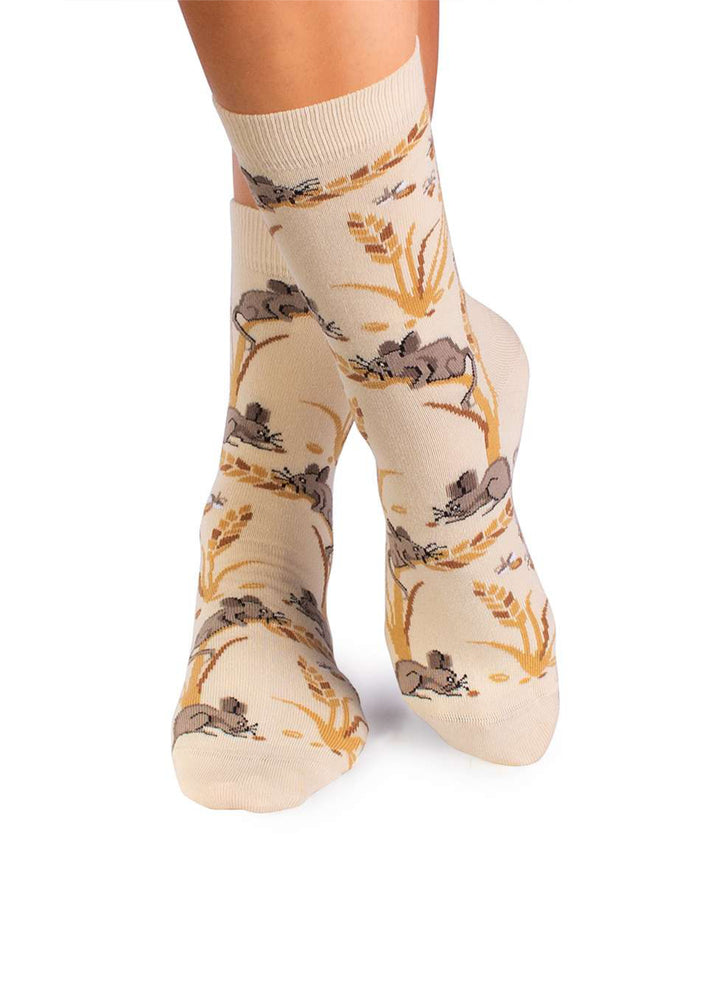 Chaussettes Coton Bio Automne Souris - Pirin Hill