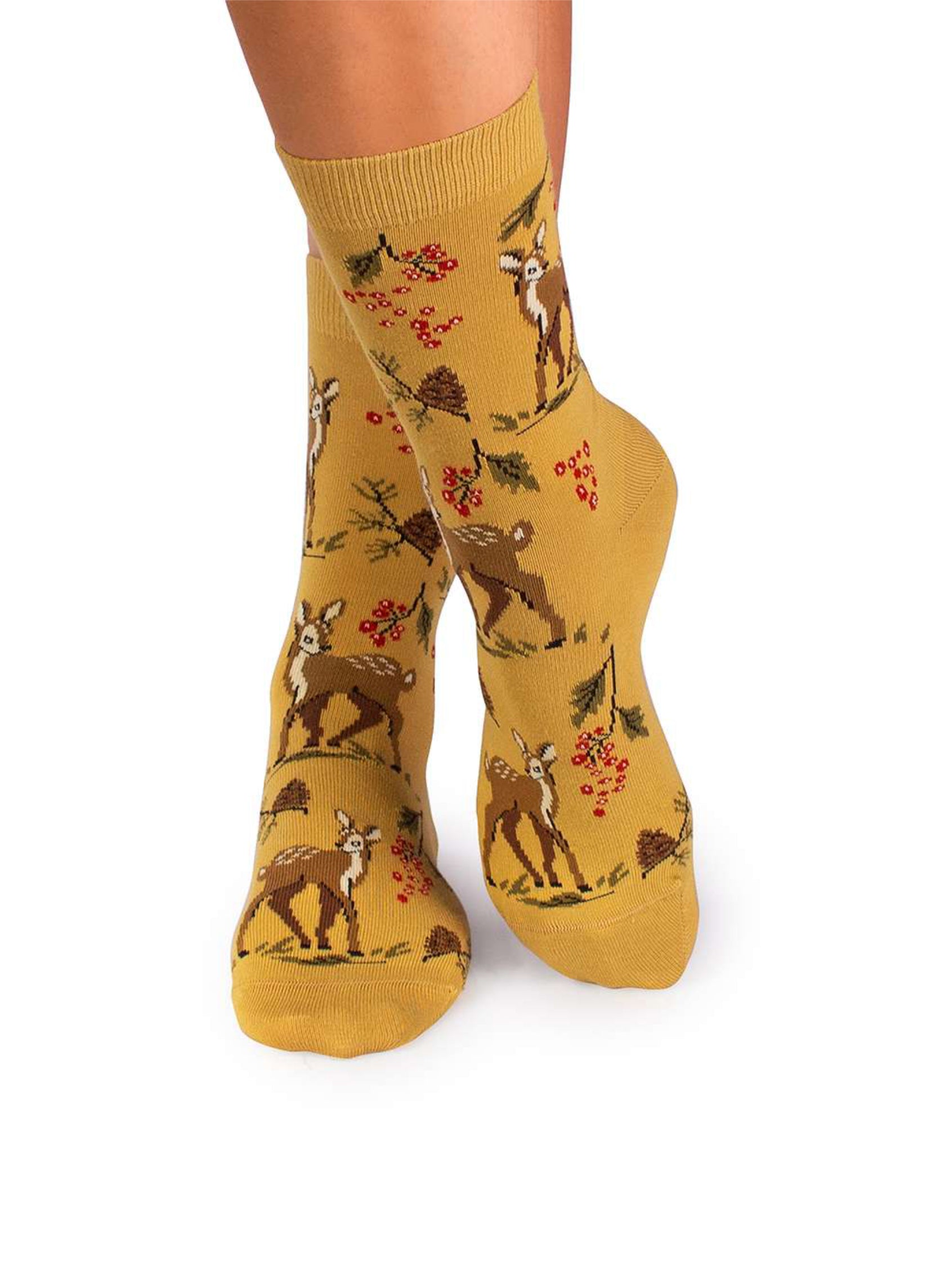 Chaussettes Coton Bio Automne Cerfs