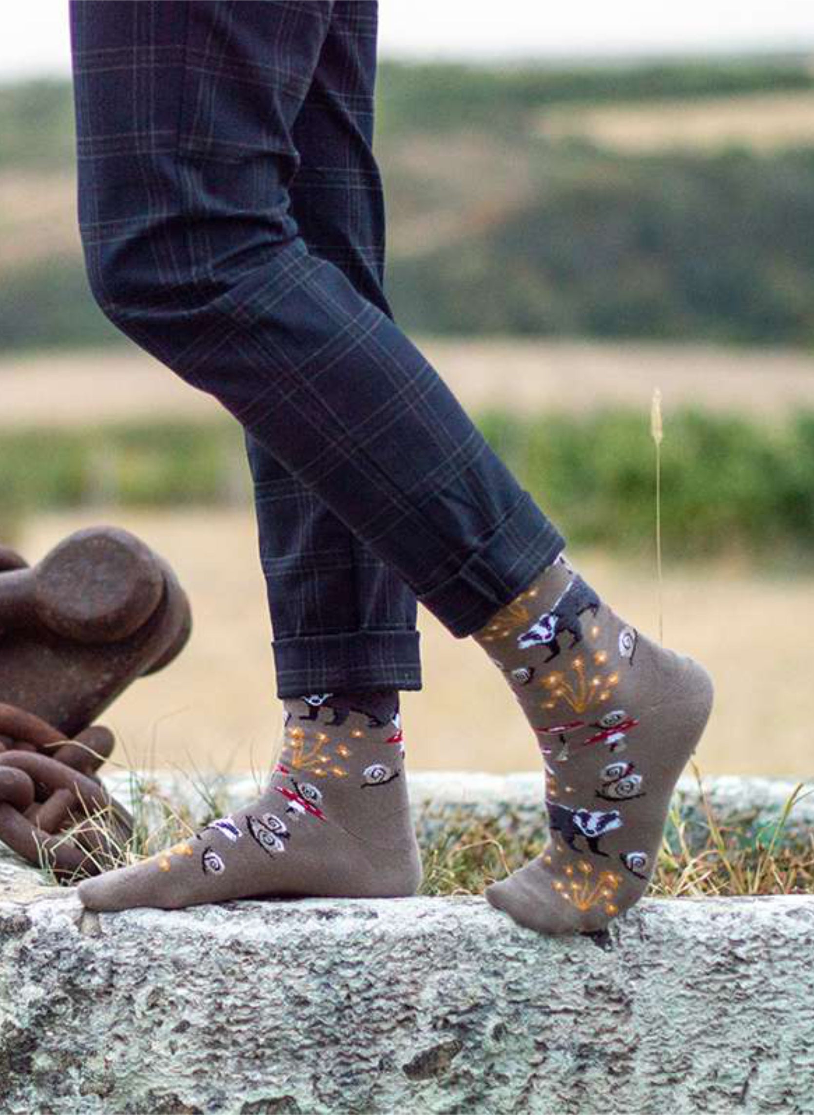 Chaussettes Coton Bio Automne Blaireaux & Escargots