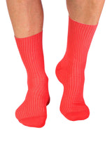 Chaussettes Sans Élastique Coton Bio Corail