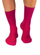 Chaussettes Sans Élastique Coton Bio Fuchsia