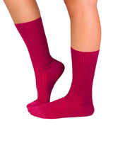 Chaussettes Sans Élastique Coton Bio Fuchsia