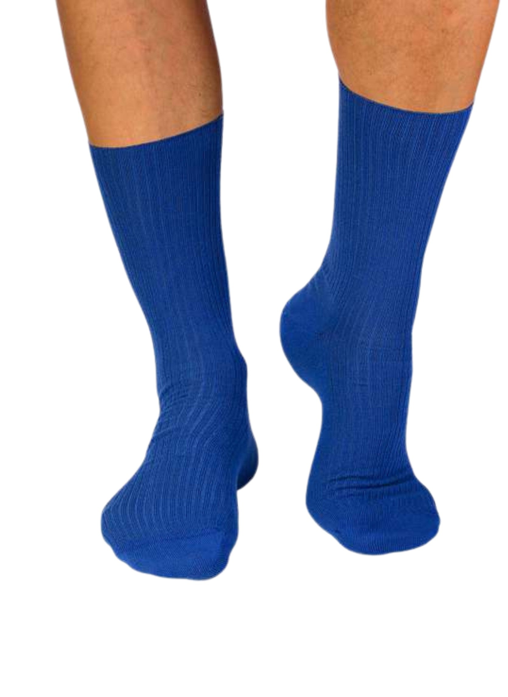 Chaussettes Sans Élastique Coton Bio Bleues