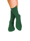 Chaussettes Sans Élastique Coton Bio Vert Foncé