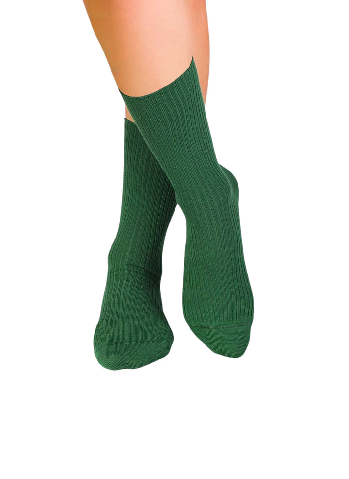 Chaussettes Sans Élastique Coton Bio Vert Foncé - Pirin Hill
