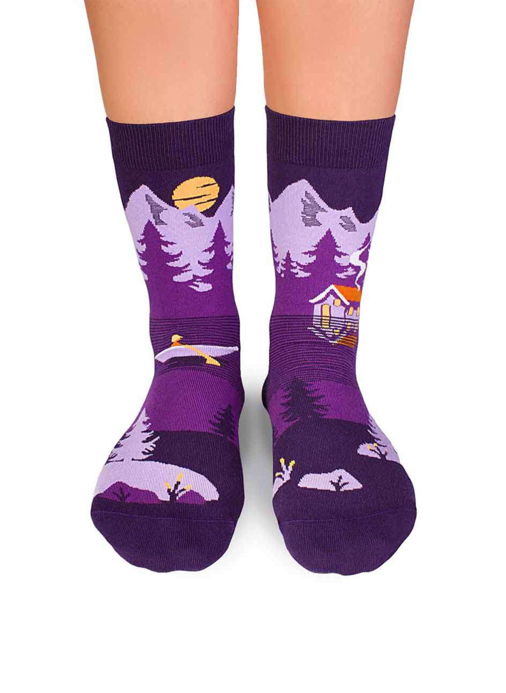 Chaussettes Arty Montagnes - Violet