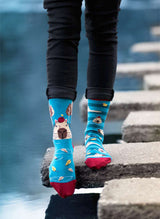 Chaussettes Arty Georges le Capybara - Turquoise