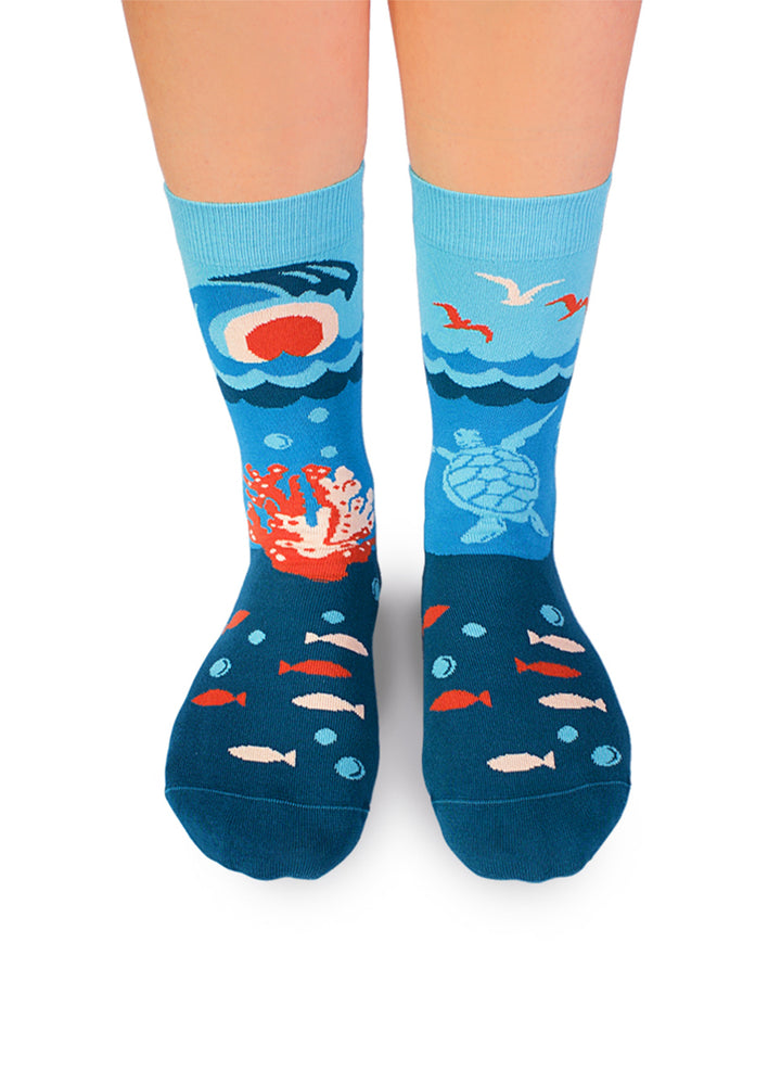 Chaussettes Arty Océan - Turquoises - Pirin Hill