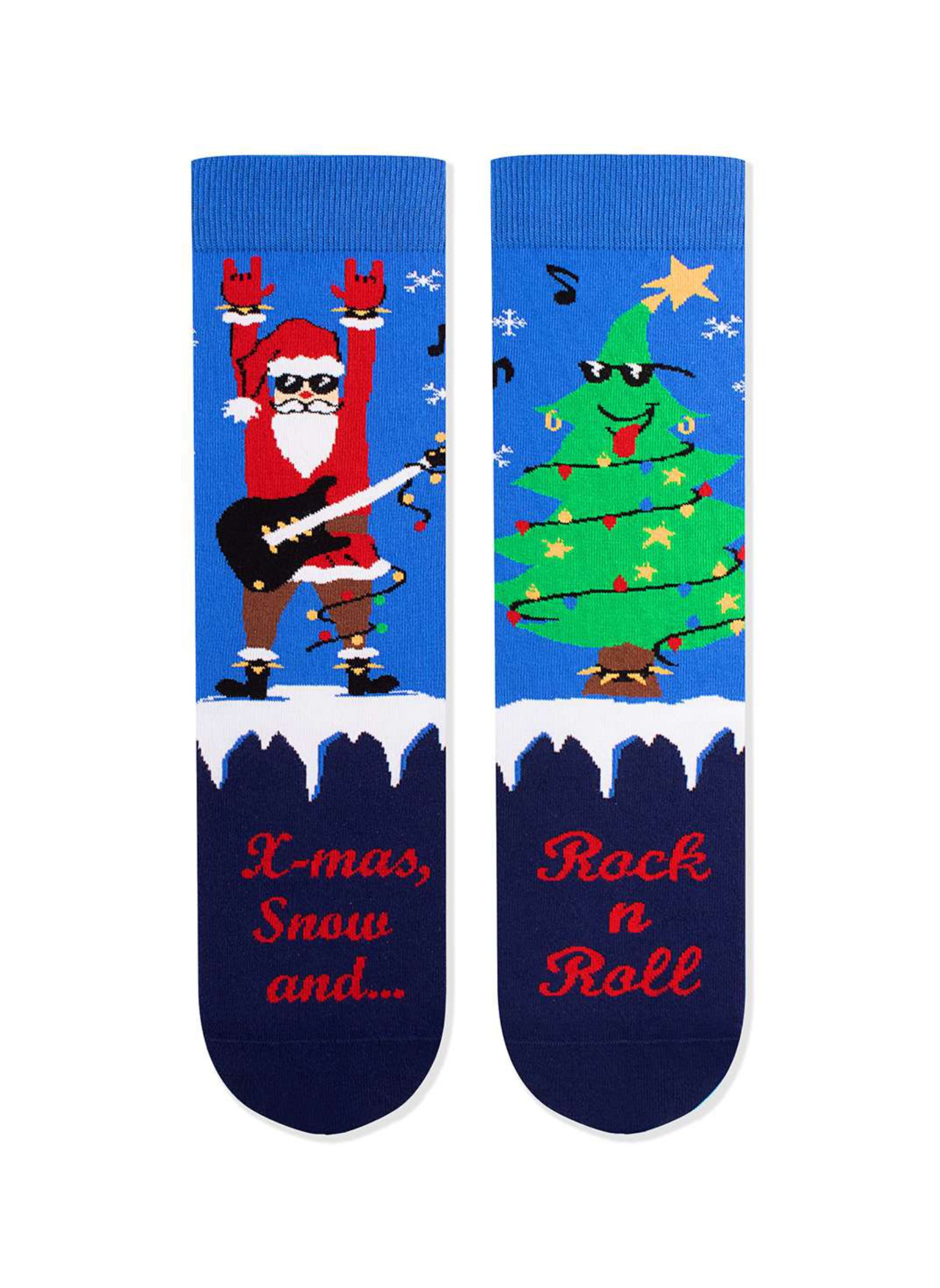 Chaussettes Arty Noël Père-Noël Rockeur