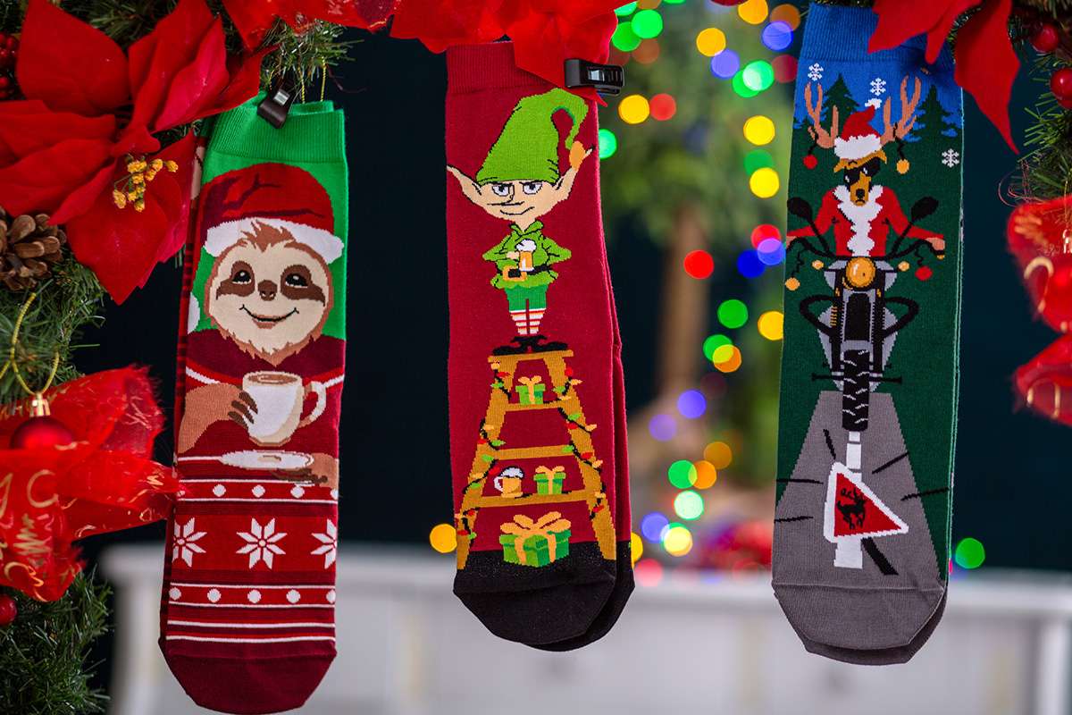 Chaussettes Arty Noël Le Renne Motard