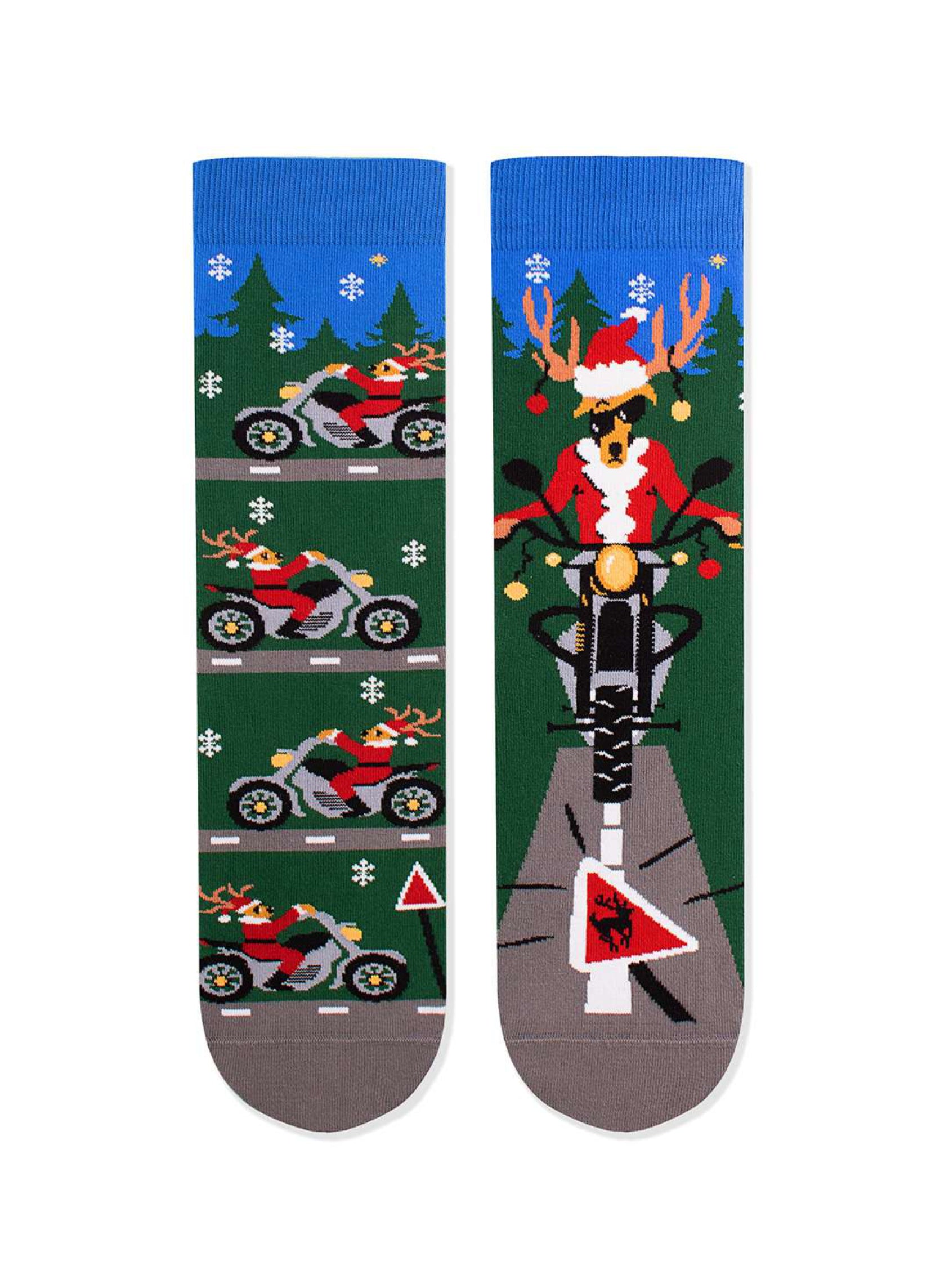 Chaussettes Arty Noël Le Renne Motard