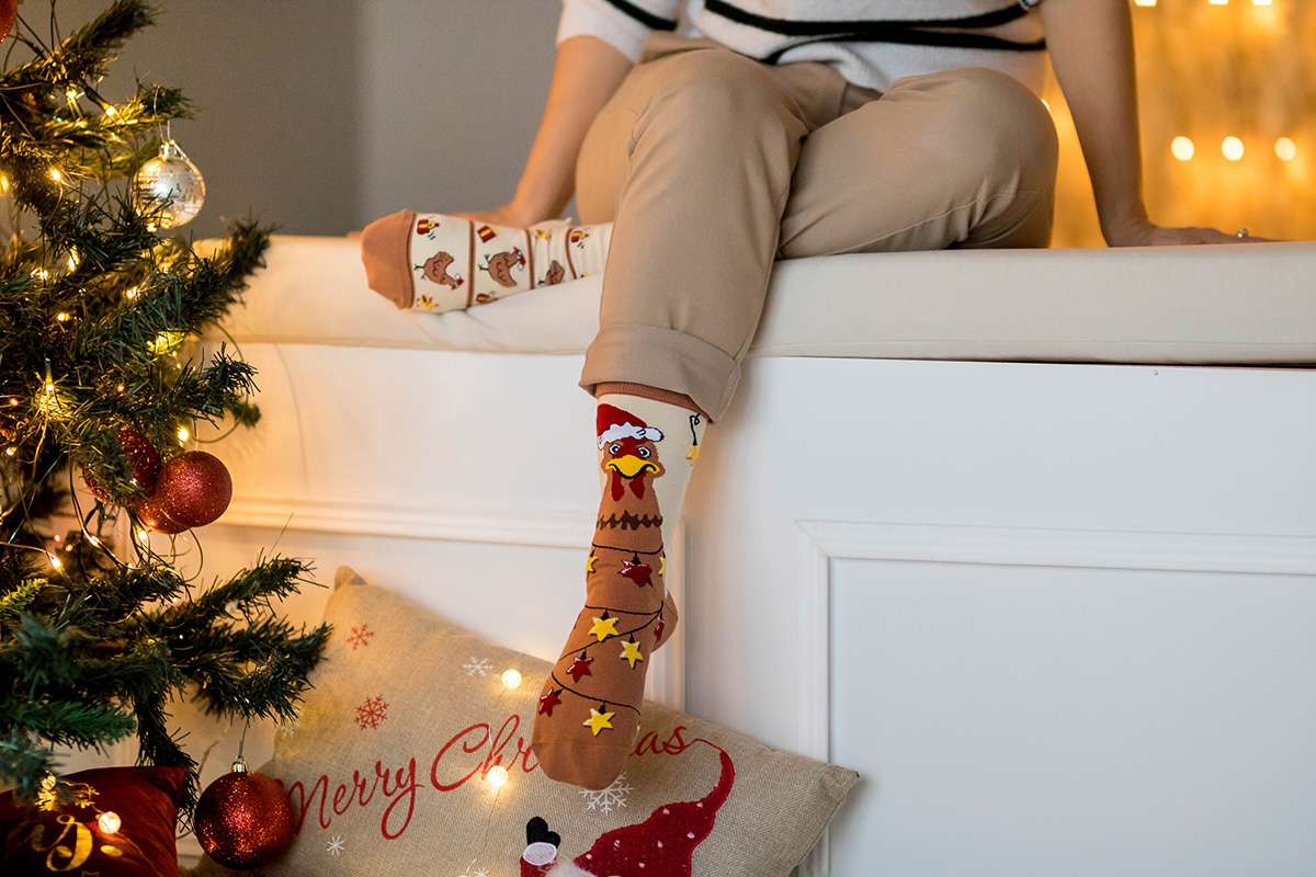 Chaussettes Arty Noël Poulet Des Fêtes
