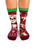 Chaussettes Arty Noël Paresseux Festif