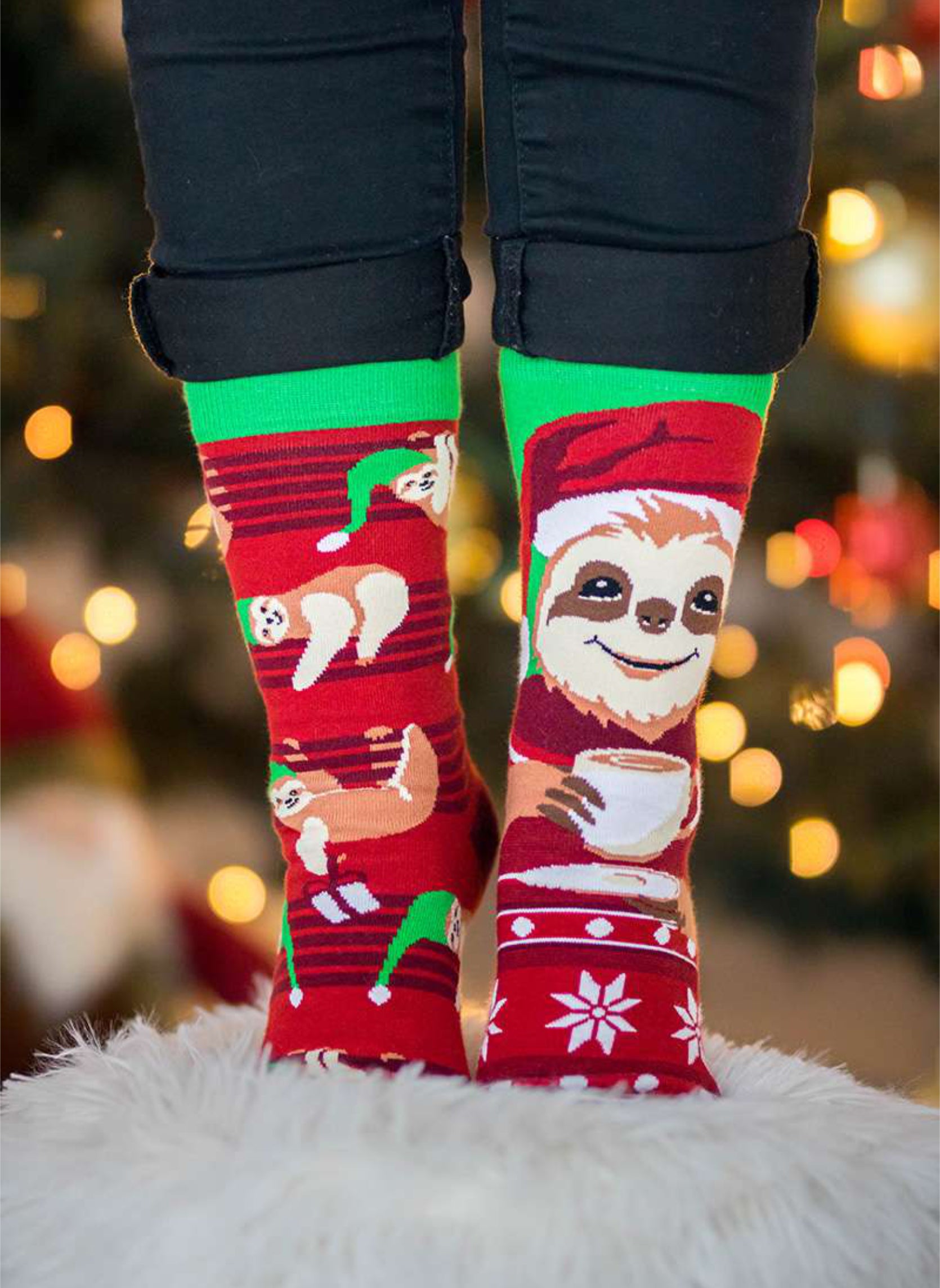 Chaussettes Enfants Arty Noël Paresseux Festif