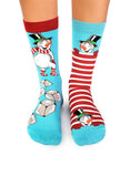 Chaussettes Arty Noël Bonhomme de Neige Patineur