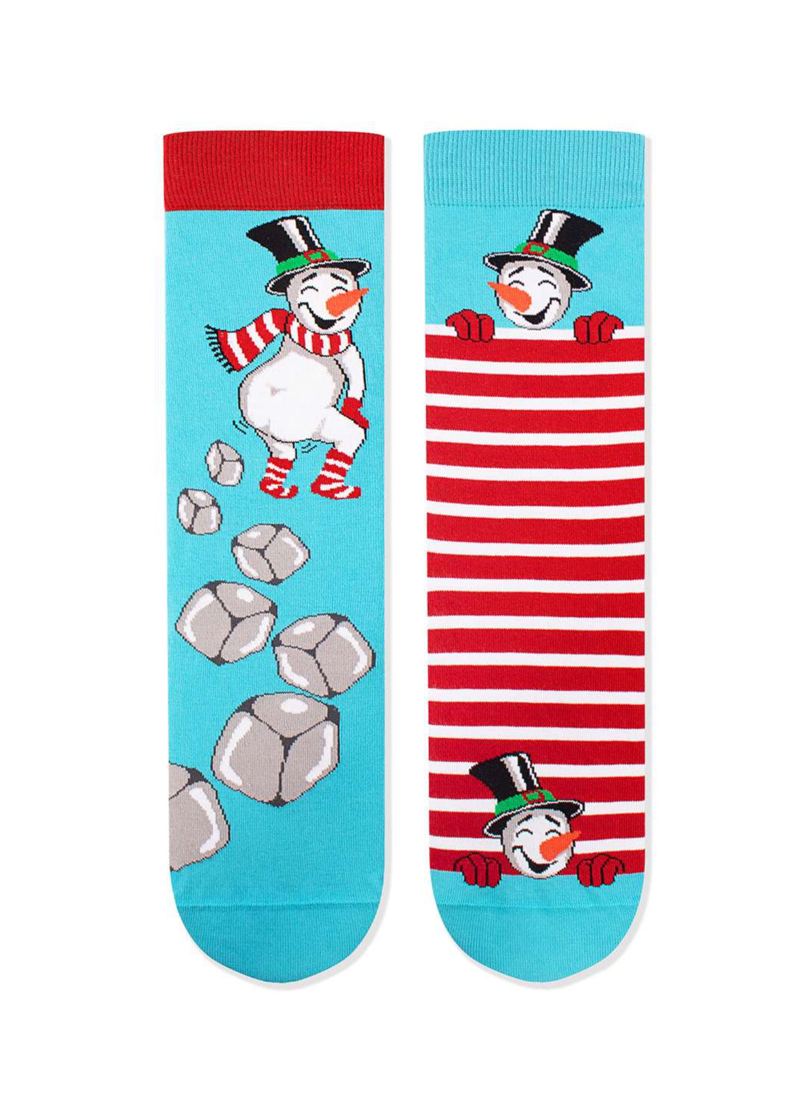 Chaussettes Arty Noël Bonhomme de Neige Patineur