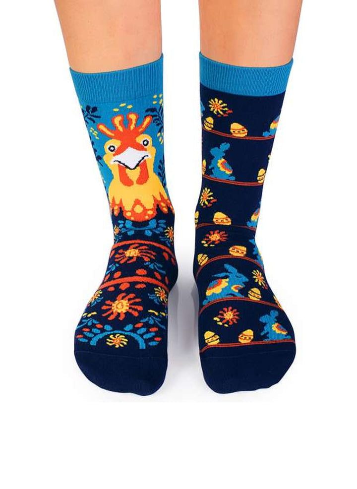 Chaussettes Arty Poulet de Pâques - Bleu Marine - Pirin Hill