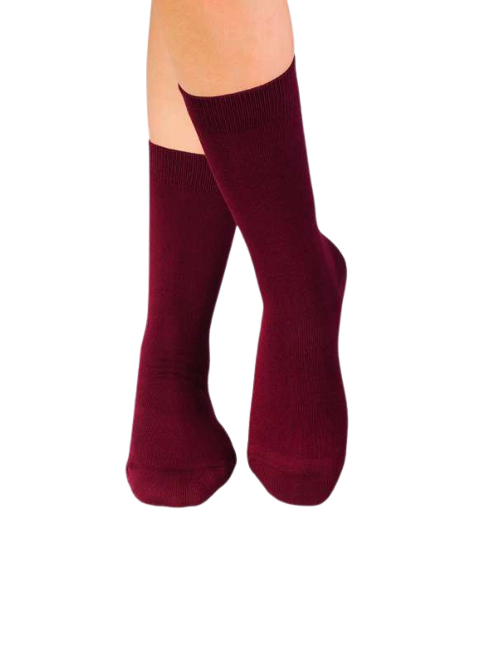 Chaussettes en Bambou Unies Bordeaux