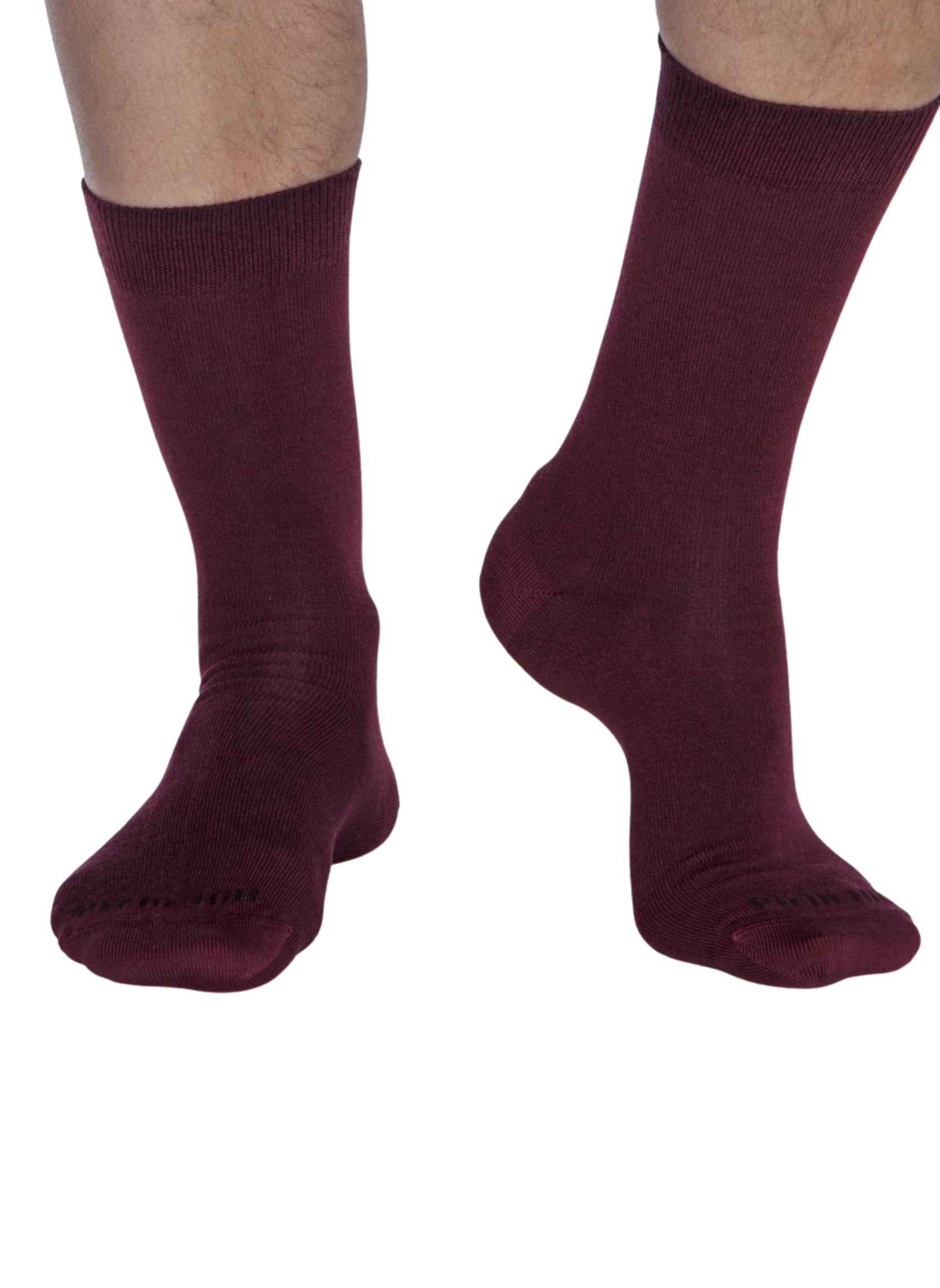 Chaussettes en Bambou Unies Bordeaux