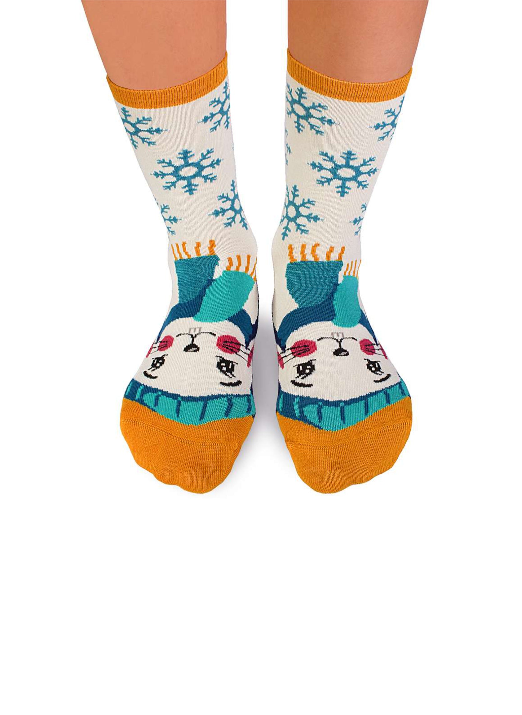 Chaussettes Enfants en Bambou Noël Lapin