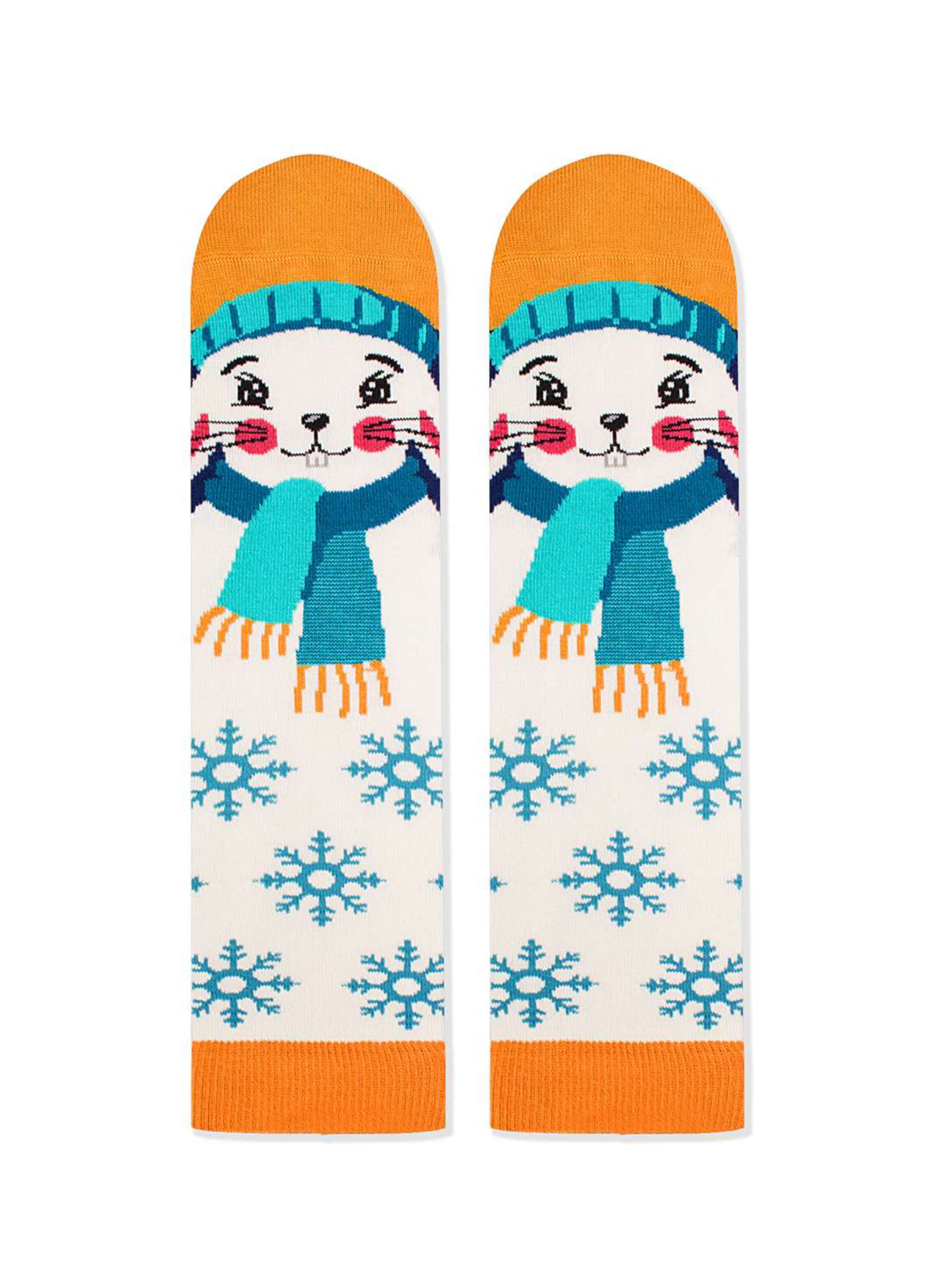 Chaussettes Enfants en Bambou Noël Lapin