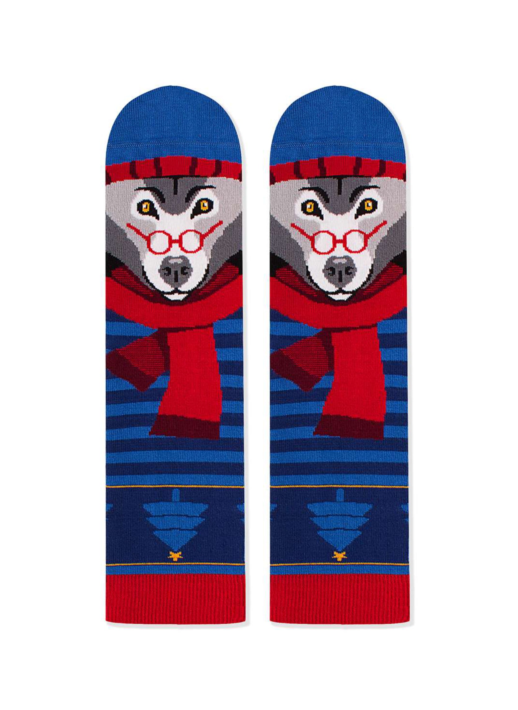 Chaussettes Enfants en Bambou Noël Loup