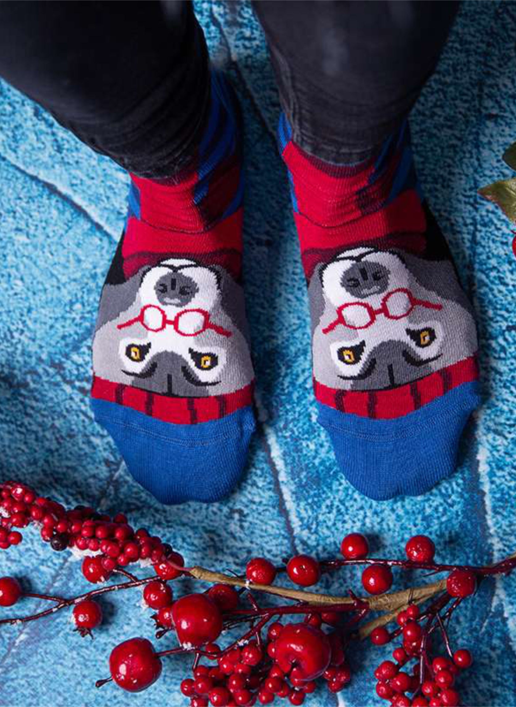 Chaussettes Enfants en Bambou Noël Loup