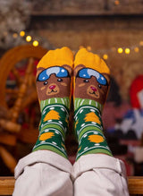 Chaussettes en Bambou Noël Ours