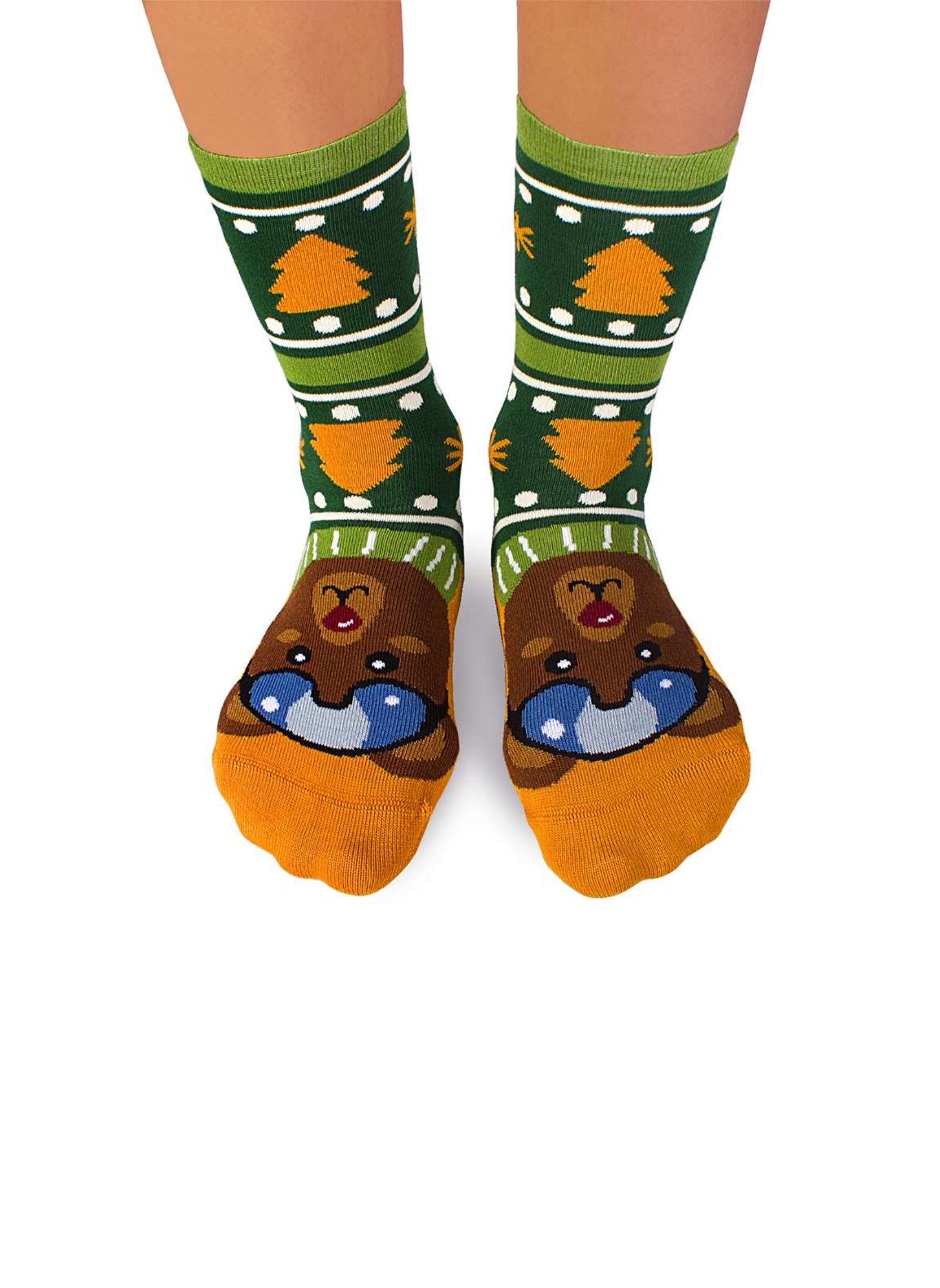 Chaussettes Enfants en Bambou Noël Ours